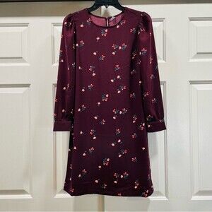 Old Navy Burgundy Ditsy Shift Dress Size S